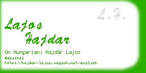 lajos hajdar business card
